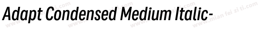 Adapt Condensed Medium Italic字体转换